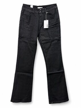 NWT VERVET Bella Black Coated Flare Jeans 26